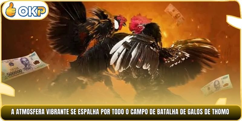 A atmosfera vibrante se espalha por todo o campo de batalha de galos de Thomo