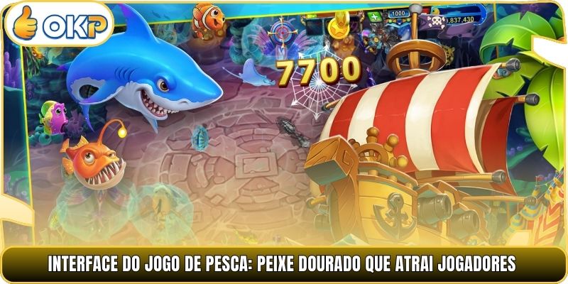 Interface do Jogo de Pesca: Peixe Dourado que atrai jogadores