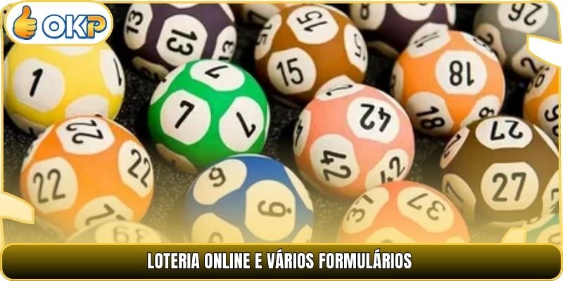 Loteria online e vários formulários